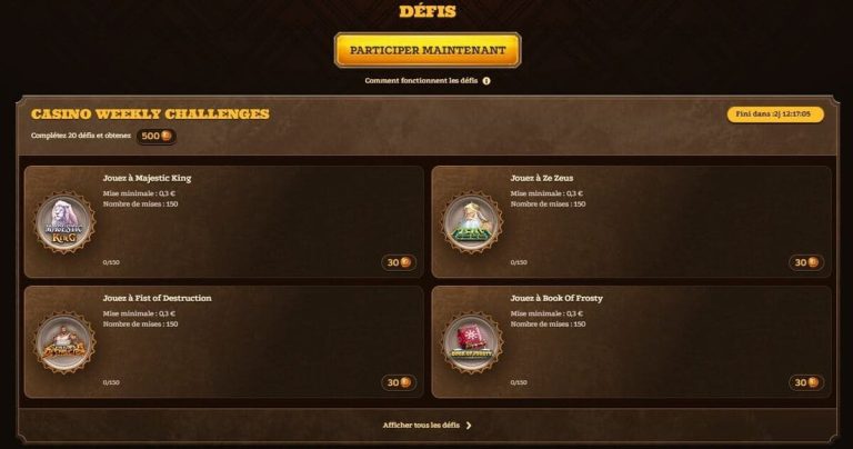 Lizaro Casino défis