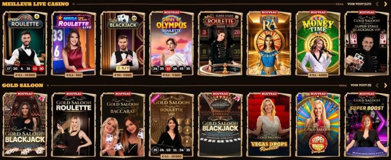 Lizaro Casino jeux live